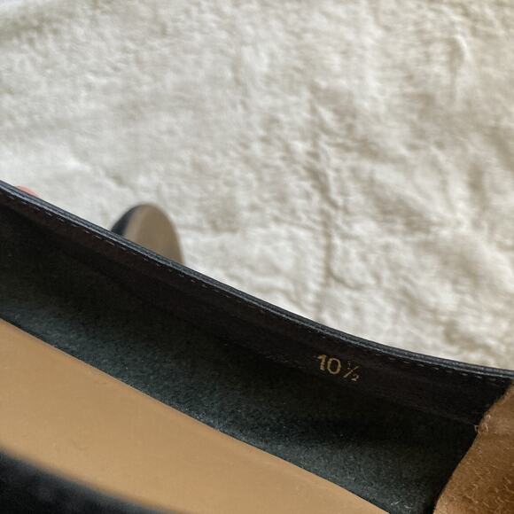 Everlane The Day Glove Slip On Tan Leather Ballet Flats US 10.5 Black round toe - Picture 12 of 16